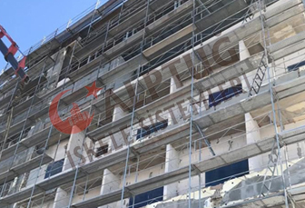 dış cephe yalıtımı için iskele